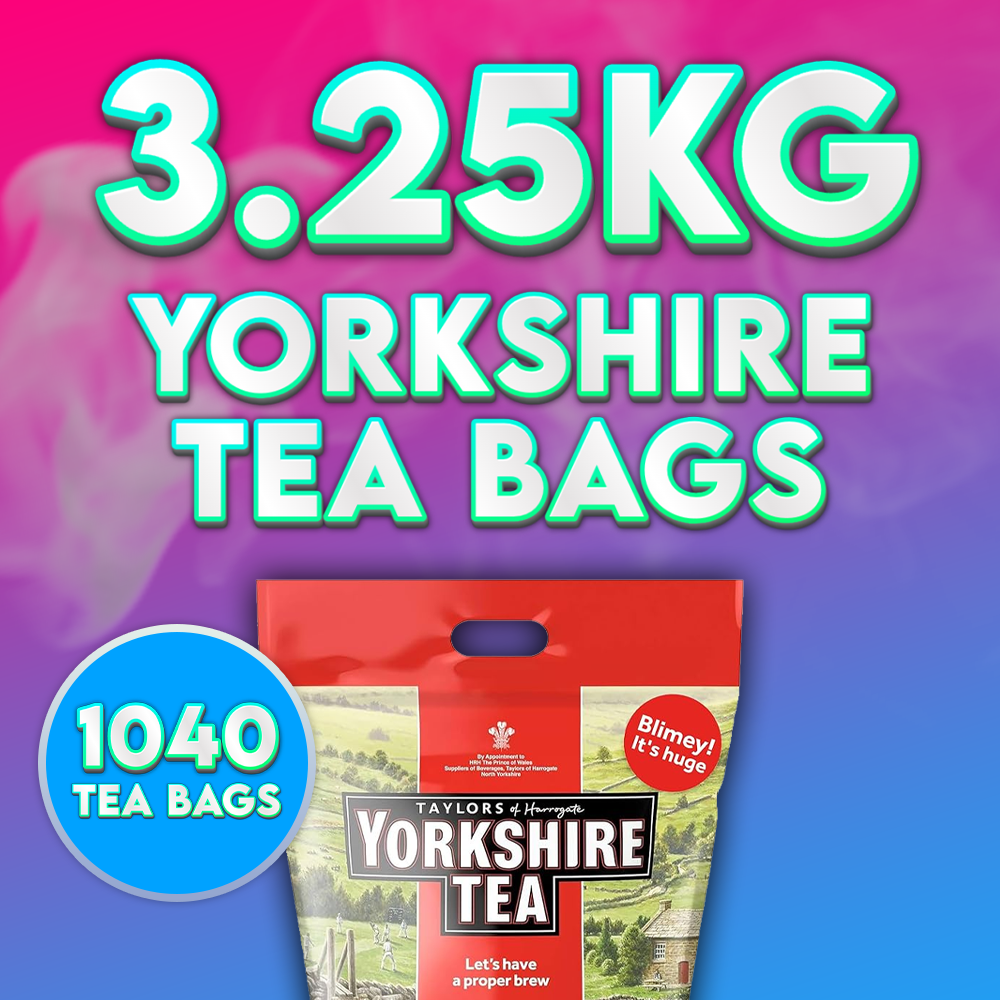 YORKSHIRE TEA BAGS 3.25KG (1040 TEA BAGS)