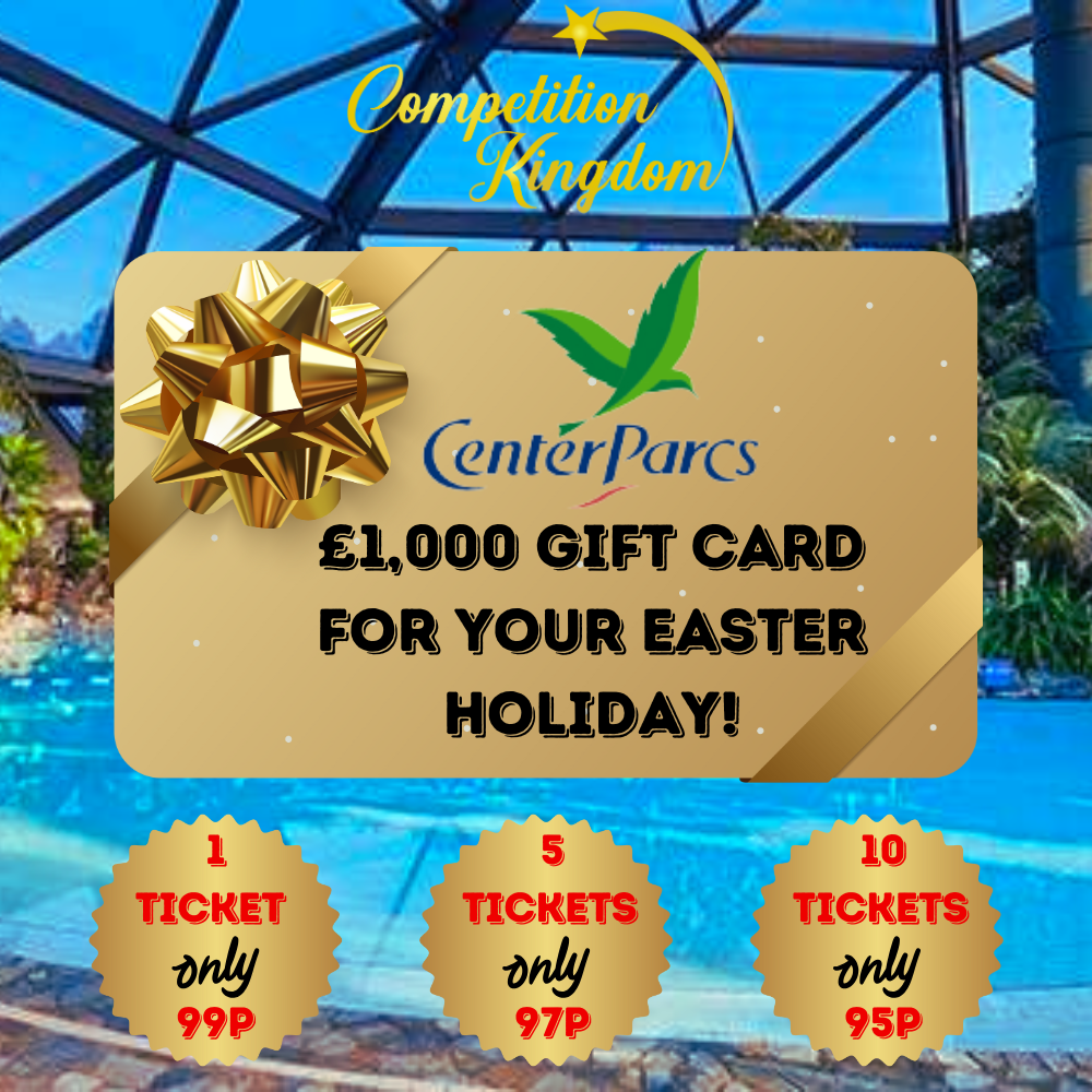 £1000 CENTERPARCS GIFT CARD